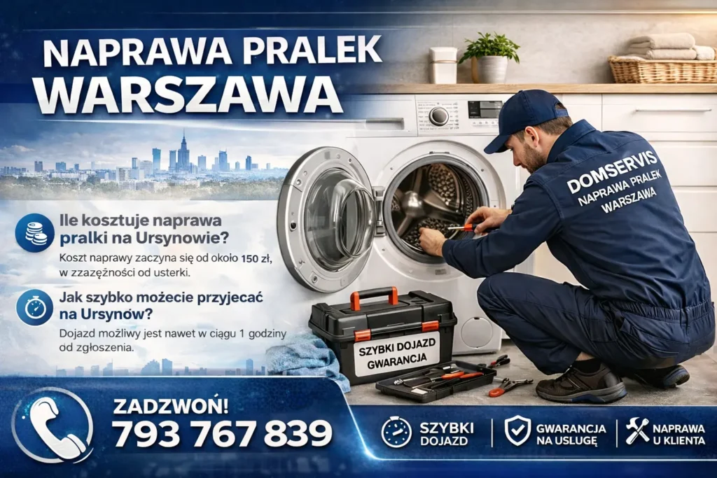 naprawa pralek Warszawa – serwis pralki u klienta szybki dojazd 24h